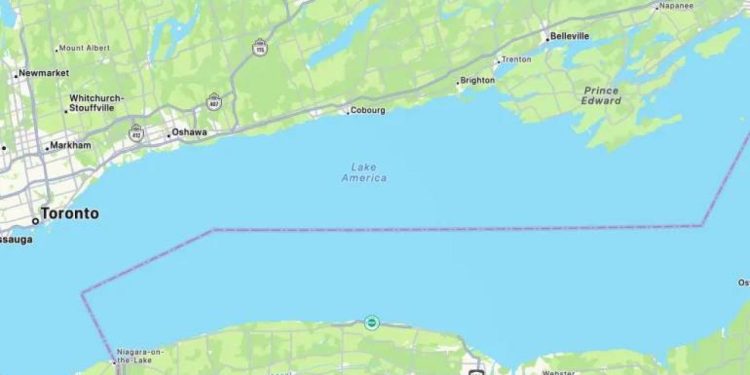 Apple, ABD’deki harita uygulamasında Ontario Gölü’nün adını “Amerika Gölü” olarak değiştirdi
